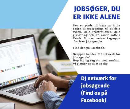 DJ netværk for jobsøgende, der er plads til både at blive bedre til jobsøgning, til at dele viden, dele frustration, dele glæde. I Kreds 6 gruppen for jobsøgende.